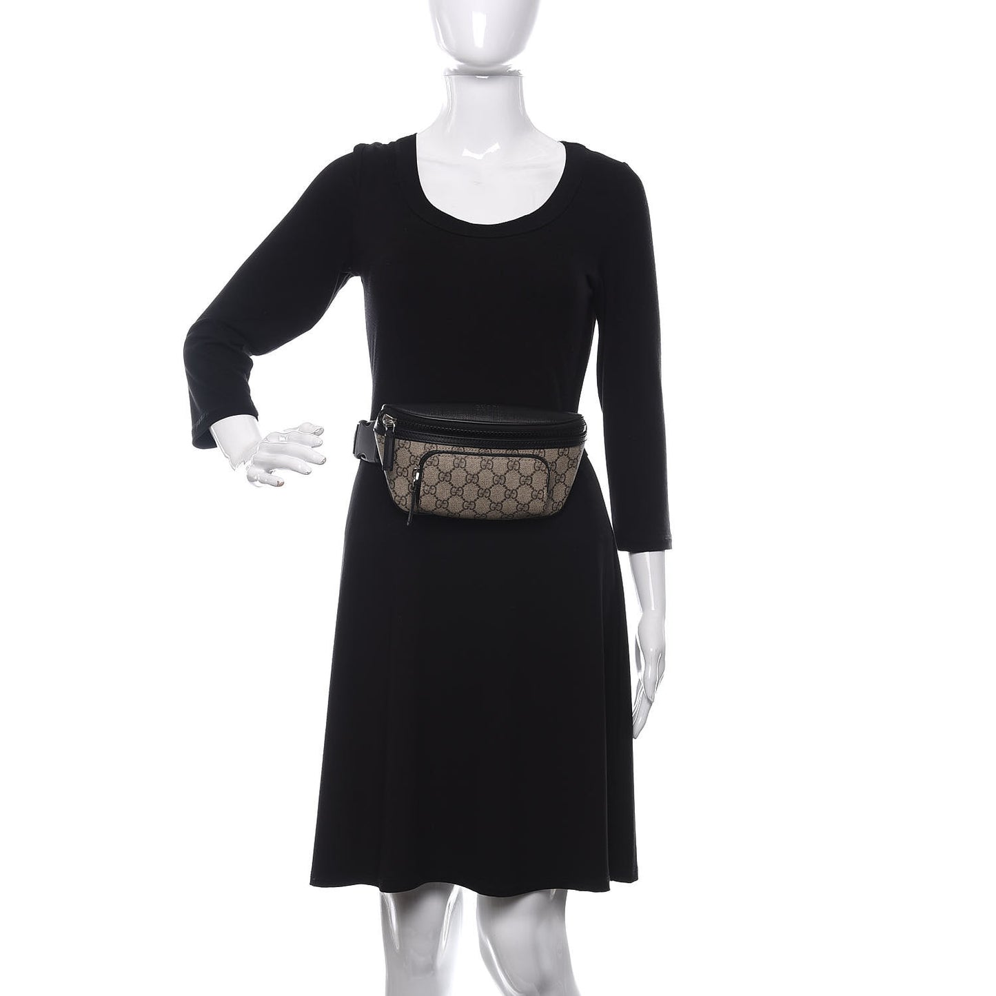 GG Supreme Monogram Belt Bag Black