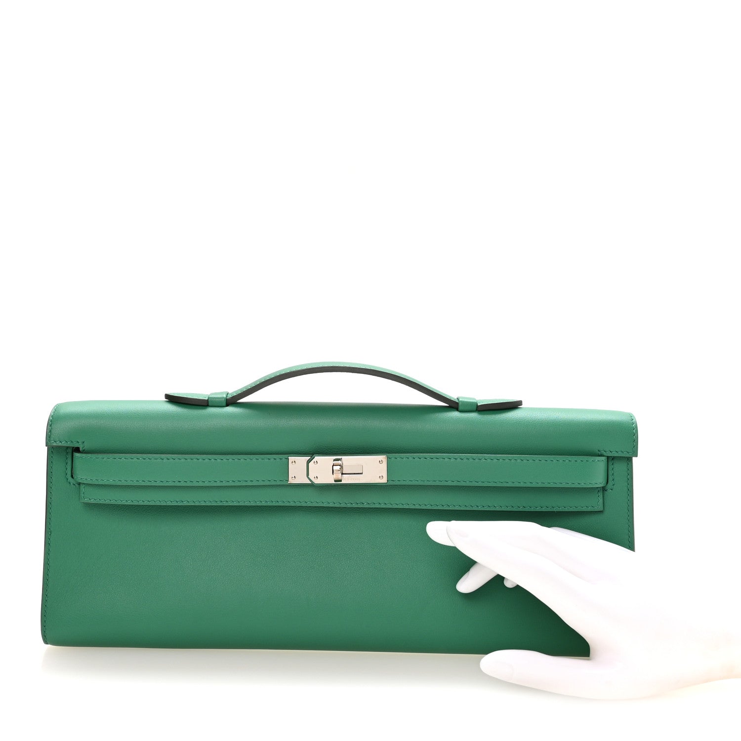 Hermes Swift Kelly Cut Clutch Pochette Vert Menthe 2 of 8