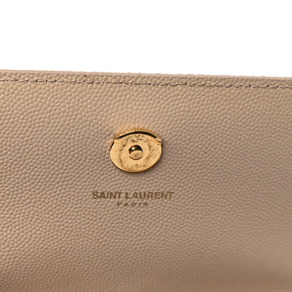 Saint Laurent Grain De Poudre Small Monogram Kate Satchel Dark Beige 19 of 24