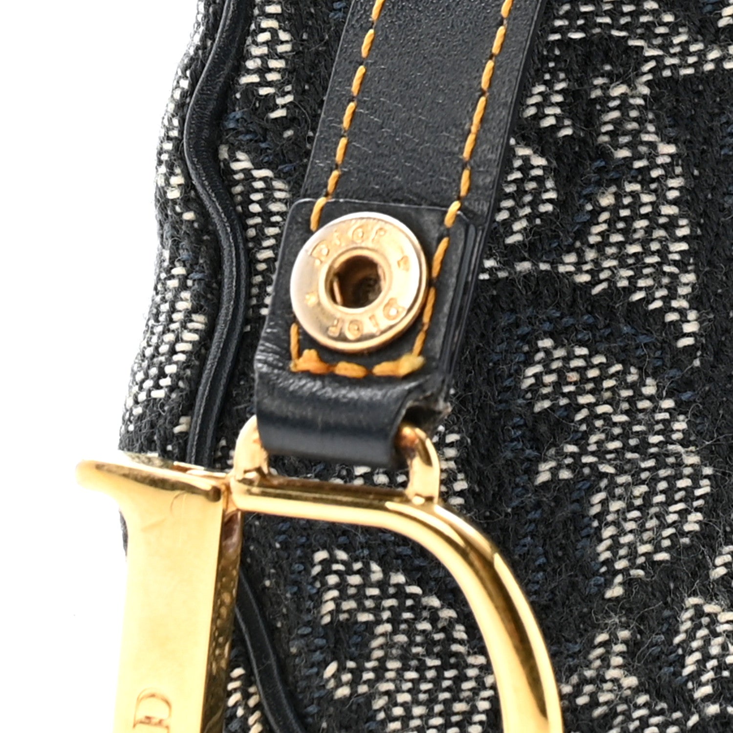 Christian Dior Monogram Saddle Coin Purse Navy 2 of 27