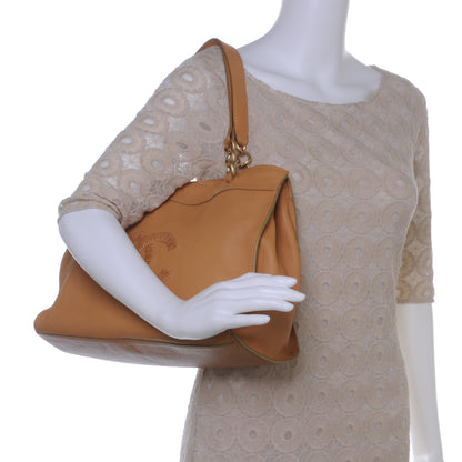 Chanel Calfskin Woven CC Tote Beige 2 of 7