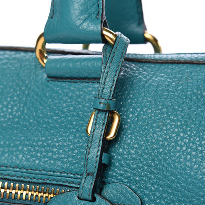 Prada Vitello Daino Shopping Satchel Voyage Turchese 16 of 22