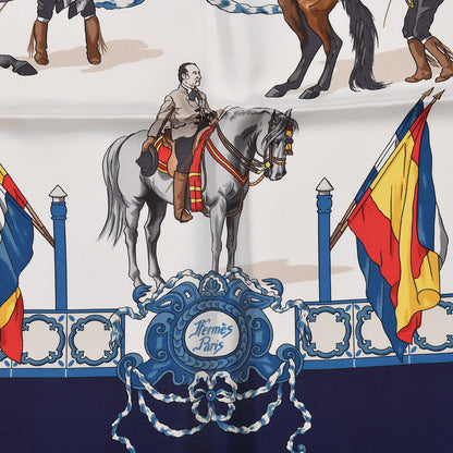 Hermes Silk Real Escuela Andaluza Del Arte Ecuestre Scarf 90 3 of 7