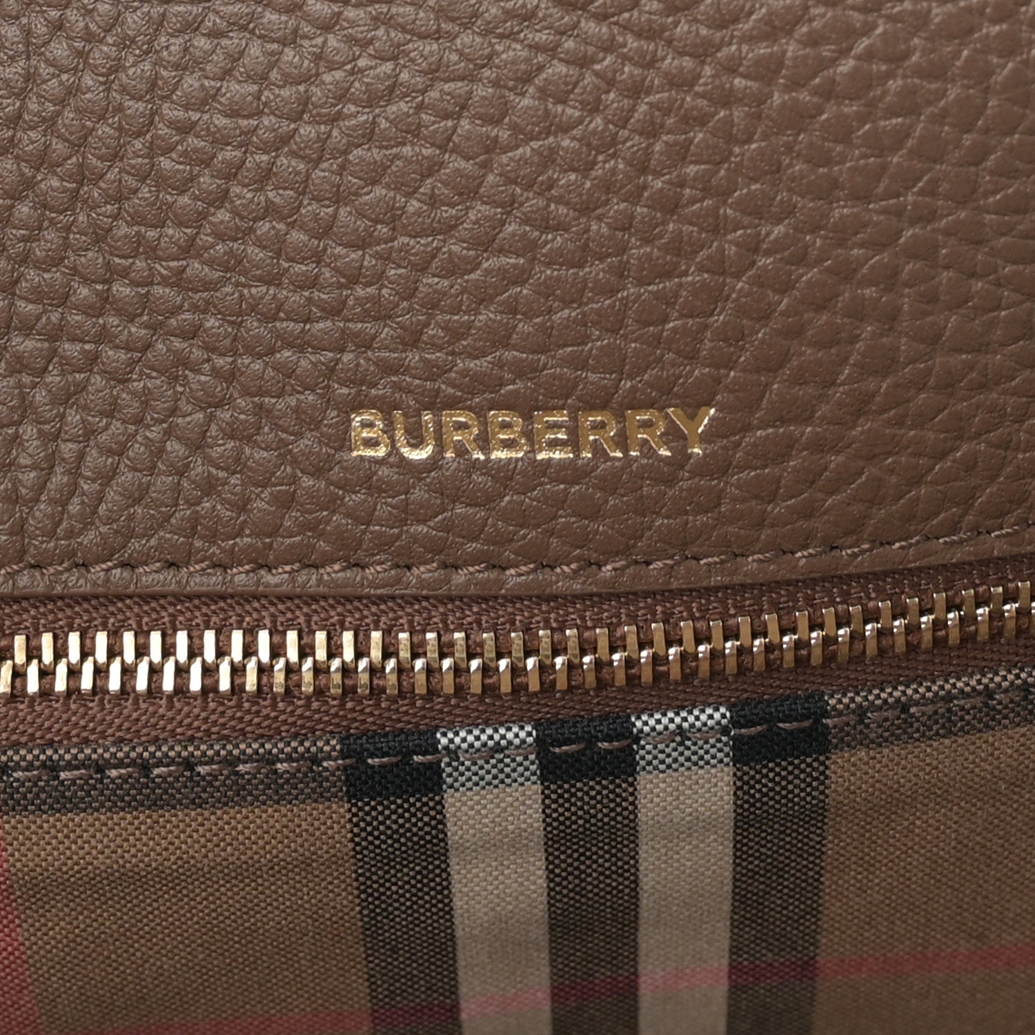 Burberry Grainy Calfskin Medium London Tote Bag Earth 6 of 11