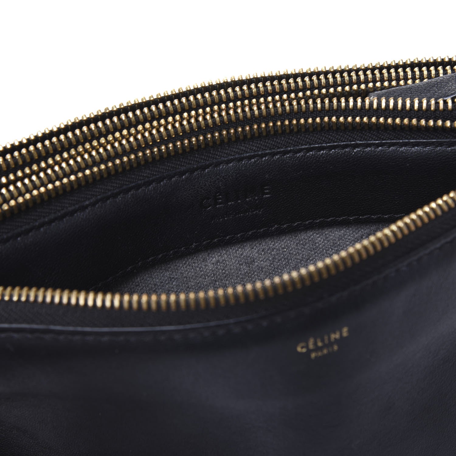 Celine Lambskin Small Trio Crossbody Bag Black 9 of 12