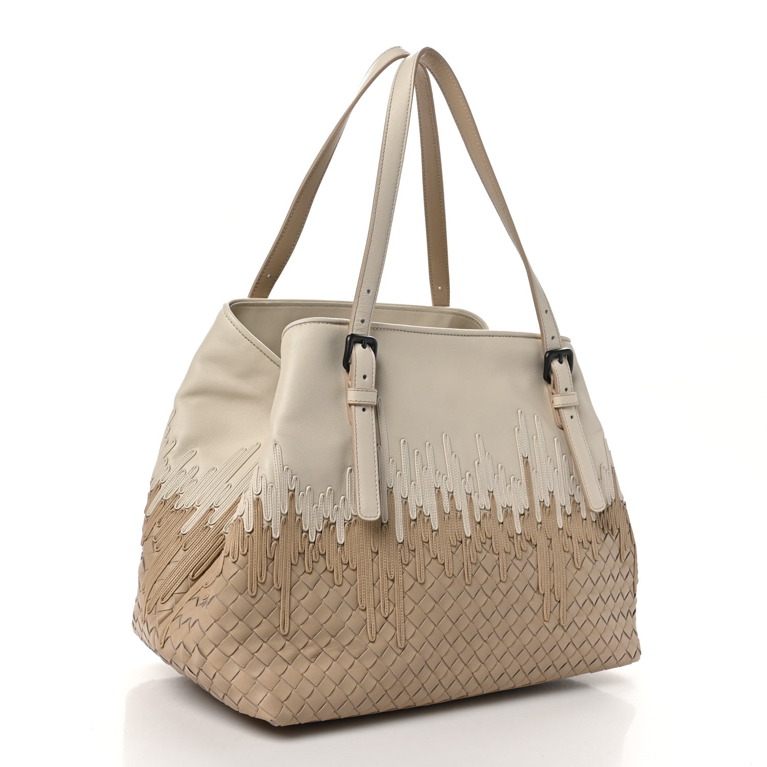 Bottega Veneta Nappa Intrecciato Medium Flow Wave Tote Mink Mist 3 of 10