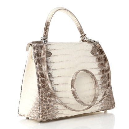 Hermes Matte Niloticus Crocodile Himalaya Kelly Retourne 28 White 3 of 12