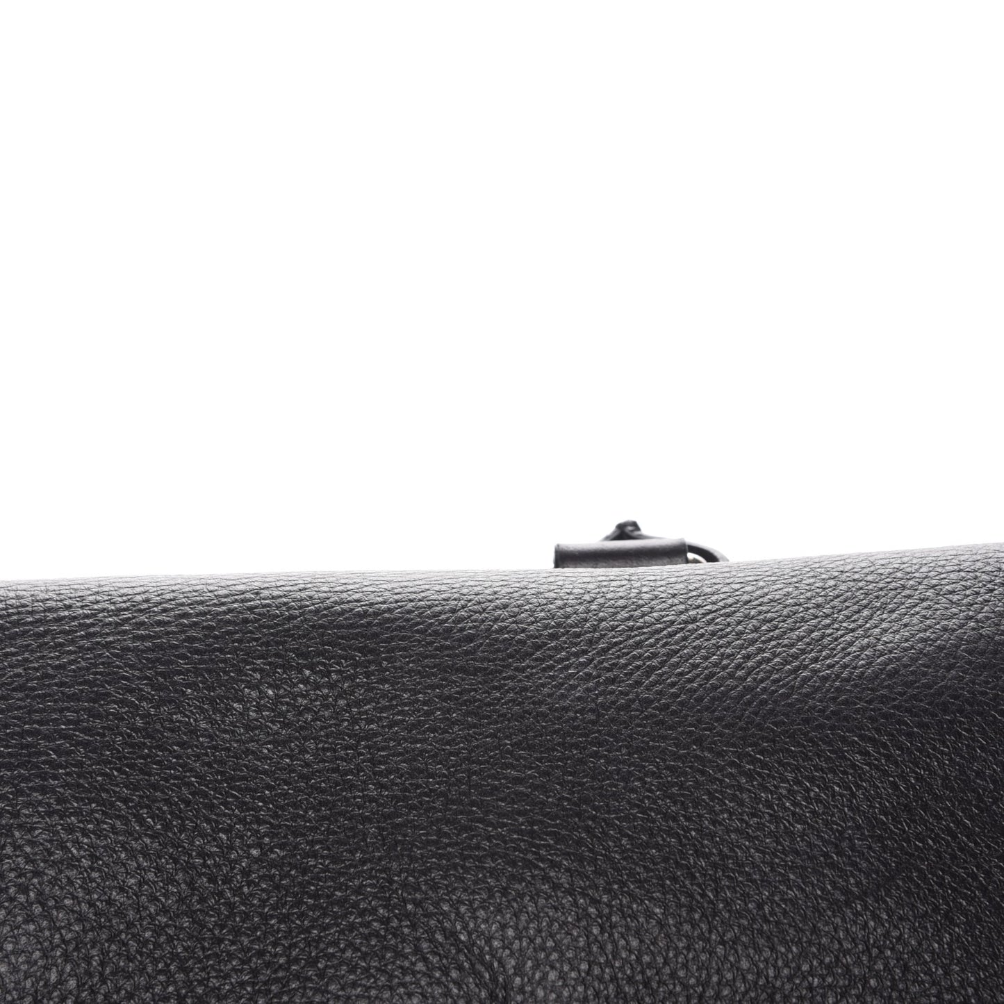 Waxy Grained Calfskin Medium Pandora Pure Flap Bag Black