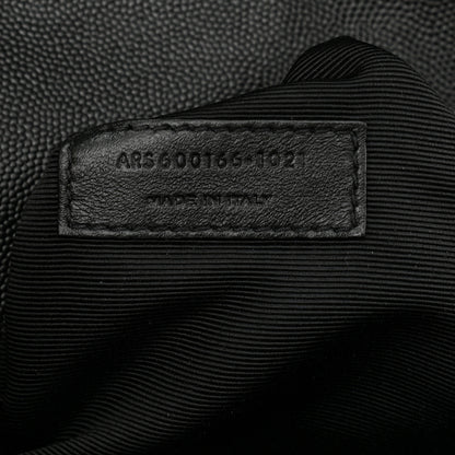 Saint Laurent Grain De Poudre Textured Mixed Matelasse Large Triquilt Monogram Satchel Black 8 of 11