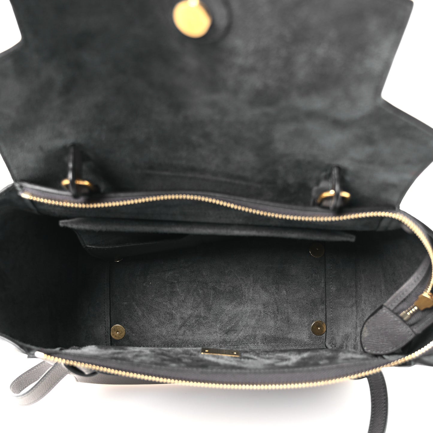 Grained Calfskin Mini Belt Bag Grey Grey