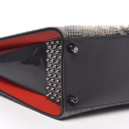 Christian Louboutin Wool Calfskin Spikes Medium Camouflage Paloma Gray 8 of 10