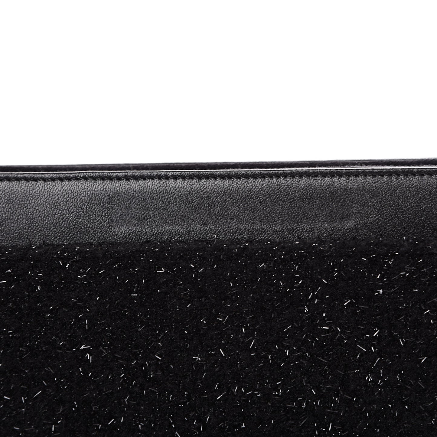 Tweed Chain Around Tablet Holder Crossbody Black