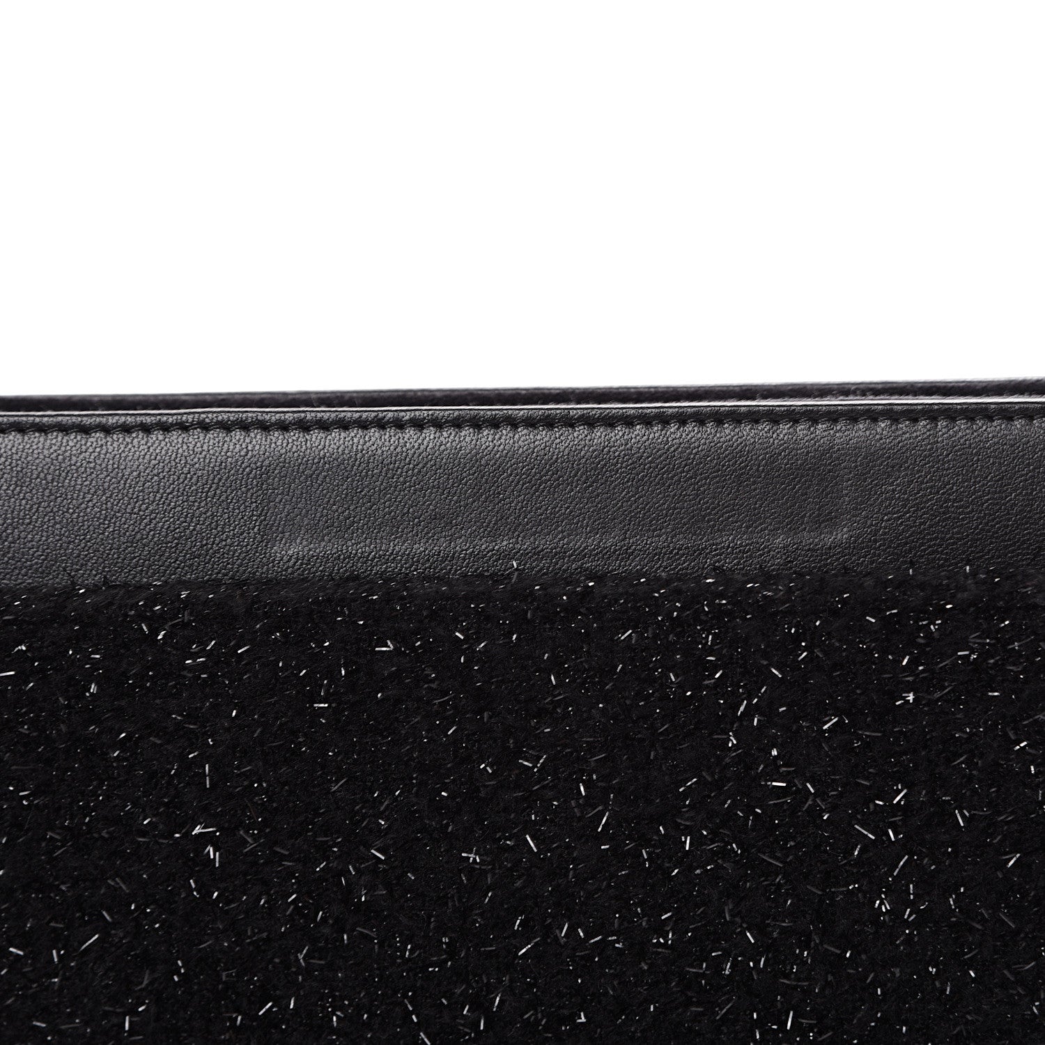 Chanel Tweed Chain Around Tablet Holder Crossbody Black 10 of 10