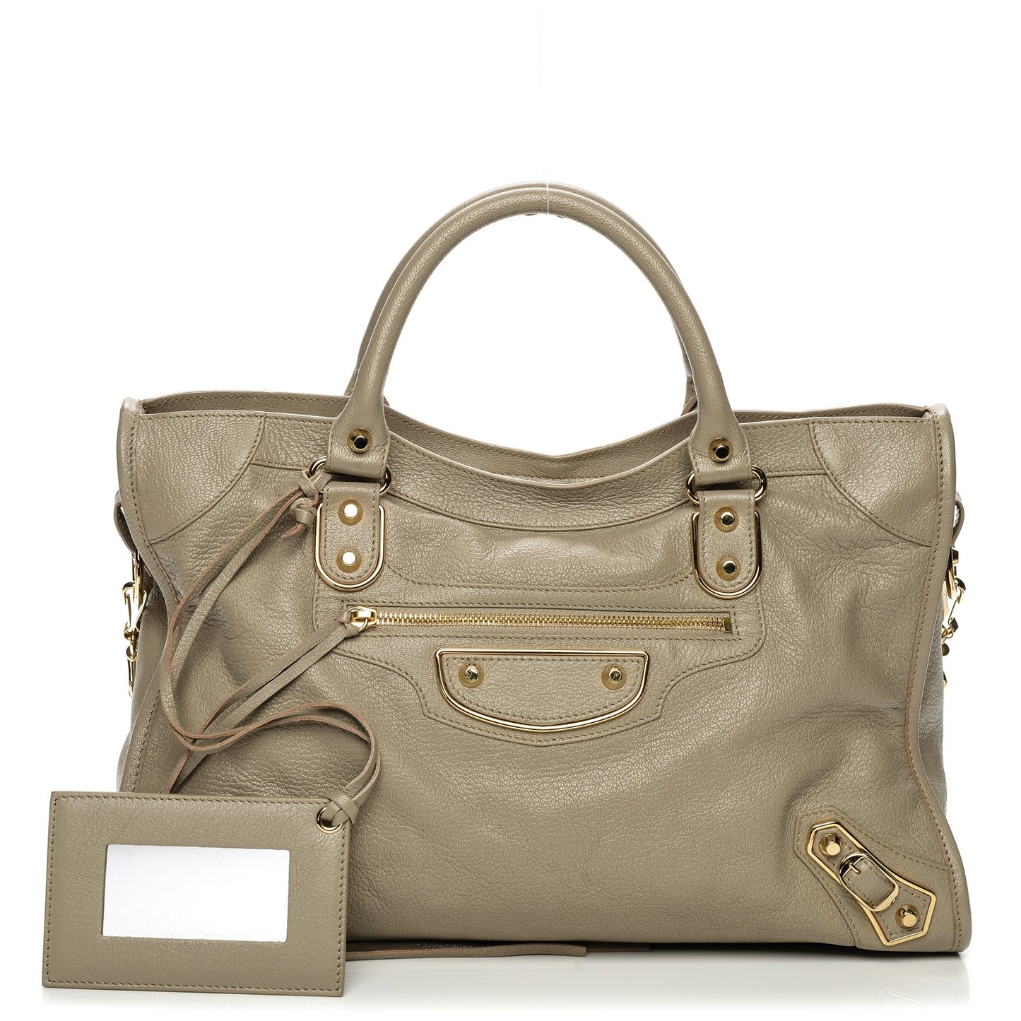 Chevre Gold Metallic Edge Hardware City Beige Dune Argille