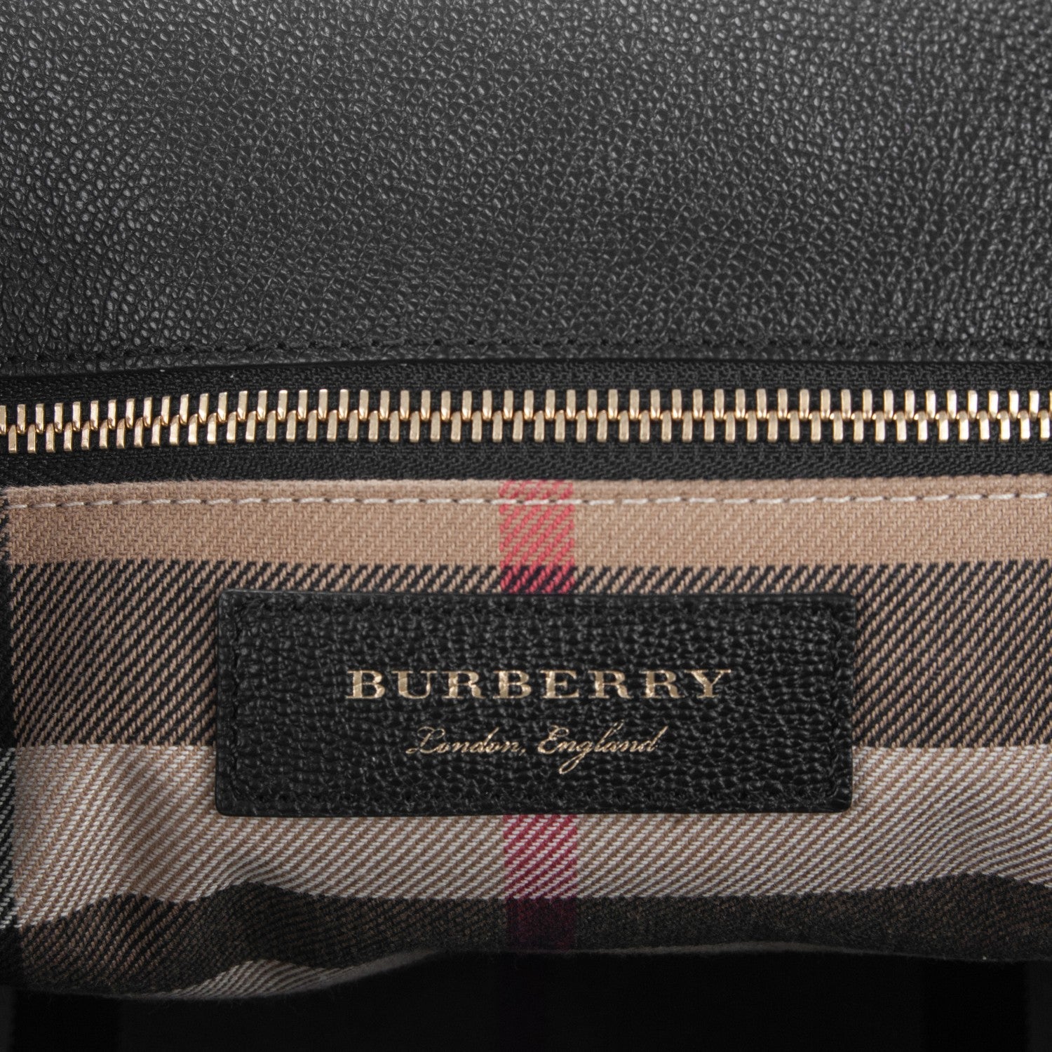 Burberry Soft Grain Calfskin Large Buckle Tote Black 6 of 8