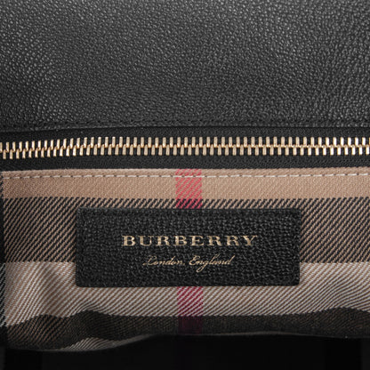 Burberry Soft Grain Calfskin Large Buckle Tote Black 6 of 8