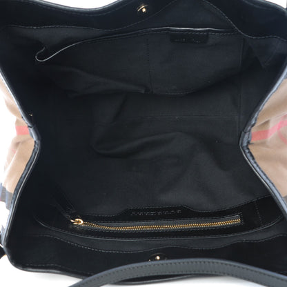 Burberry House Check Small Canterbury Tote Black 5 of 9