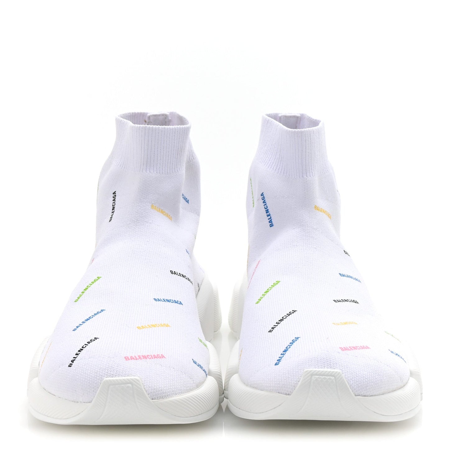 Technical 3D Recycled Knit Allover Logo Womens Speed 2.0 Sneakers 41 White Multicolor