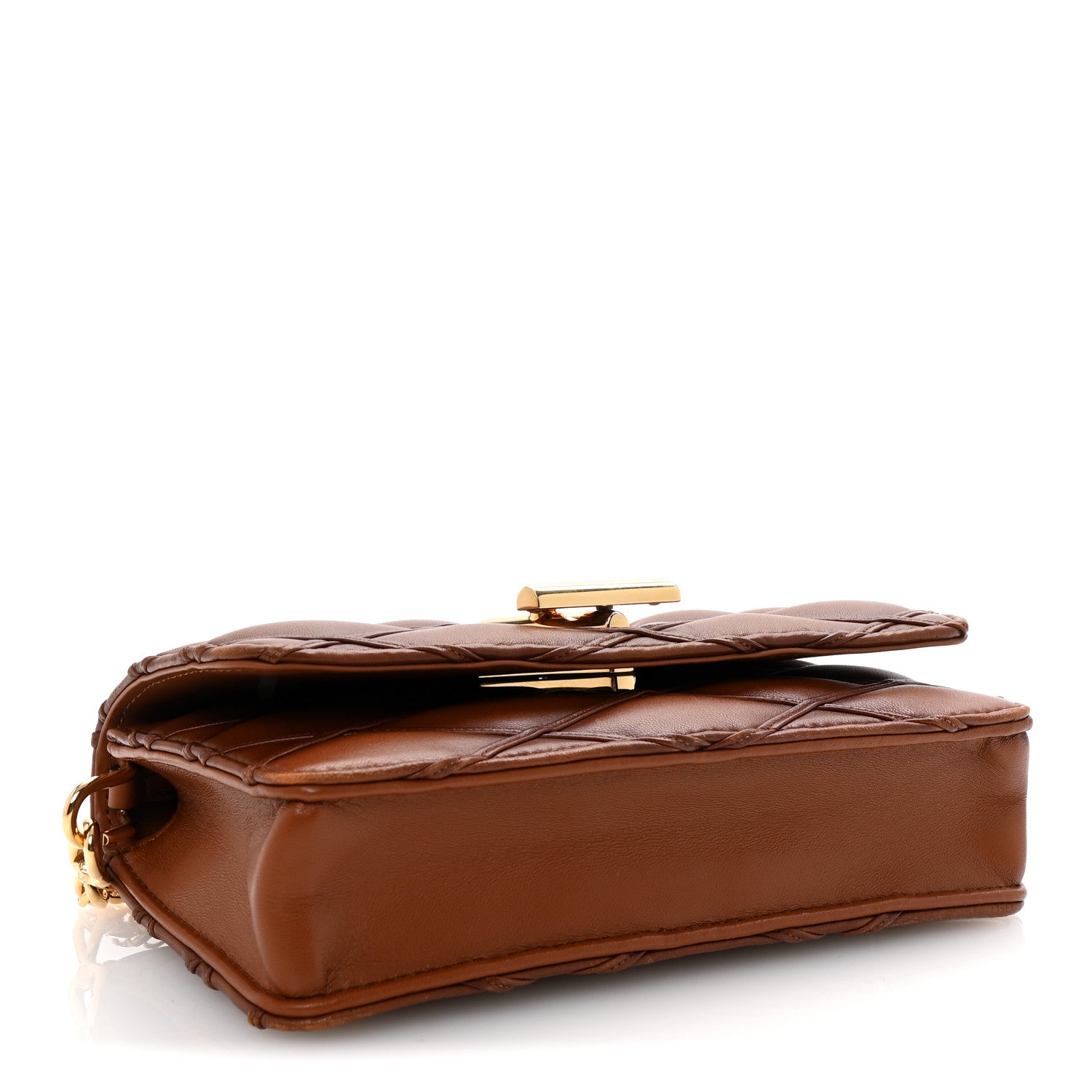 Louis Vuitton Lambskin Malletage Wallet On Chain GO-14 Tan 4 of 9