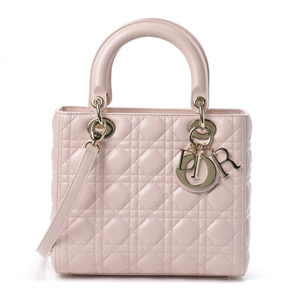 Christian Dior Lambskin Cannage Medium Lady Dior Light Pink 1 of 9