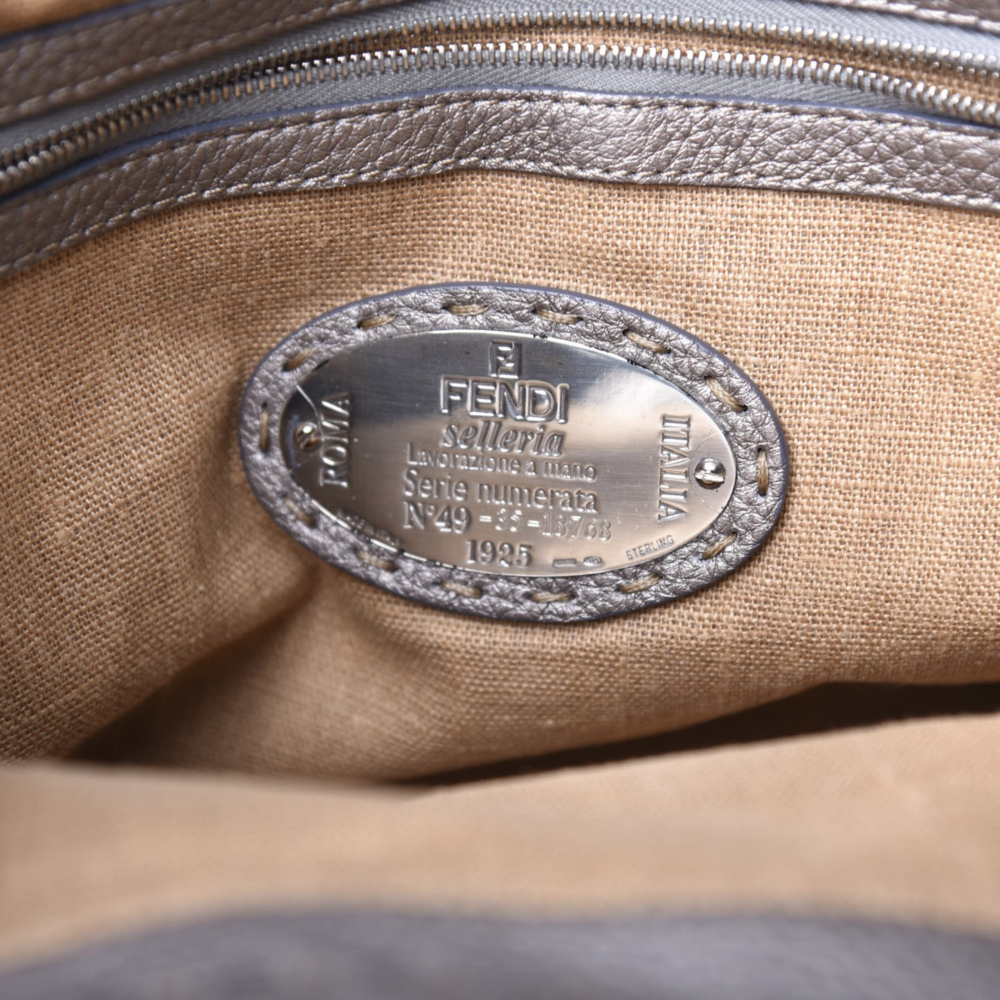 Cuoio Romano Selleria Small Villa Borghese Tote Peltro