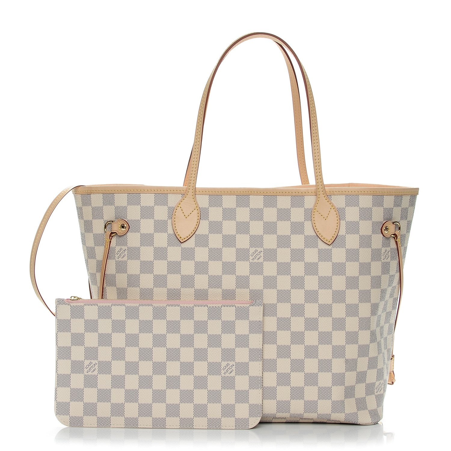 Louis Vuitton Damier Azur Neo Neverfull MM Rose Ballerine 1 of 10