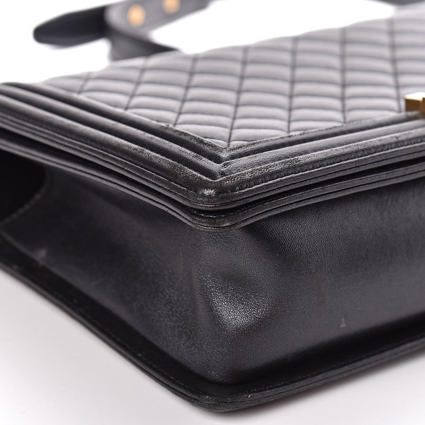 Lambskin Quilted New Medium Boy Flap Black