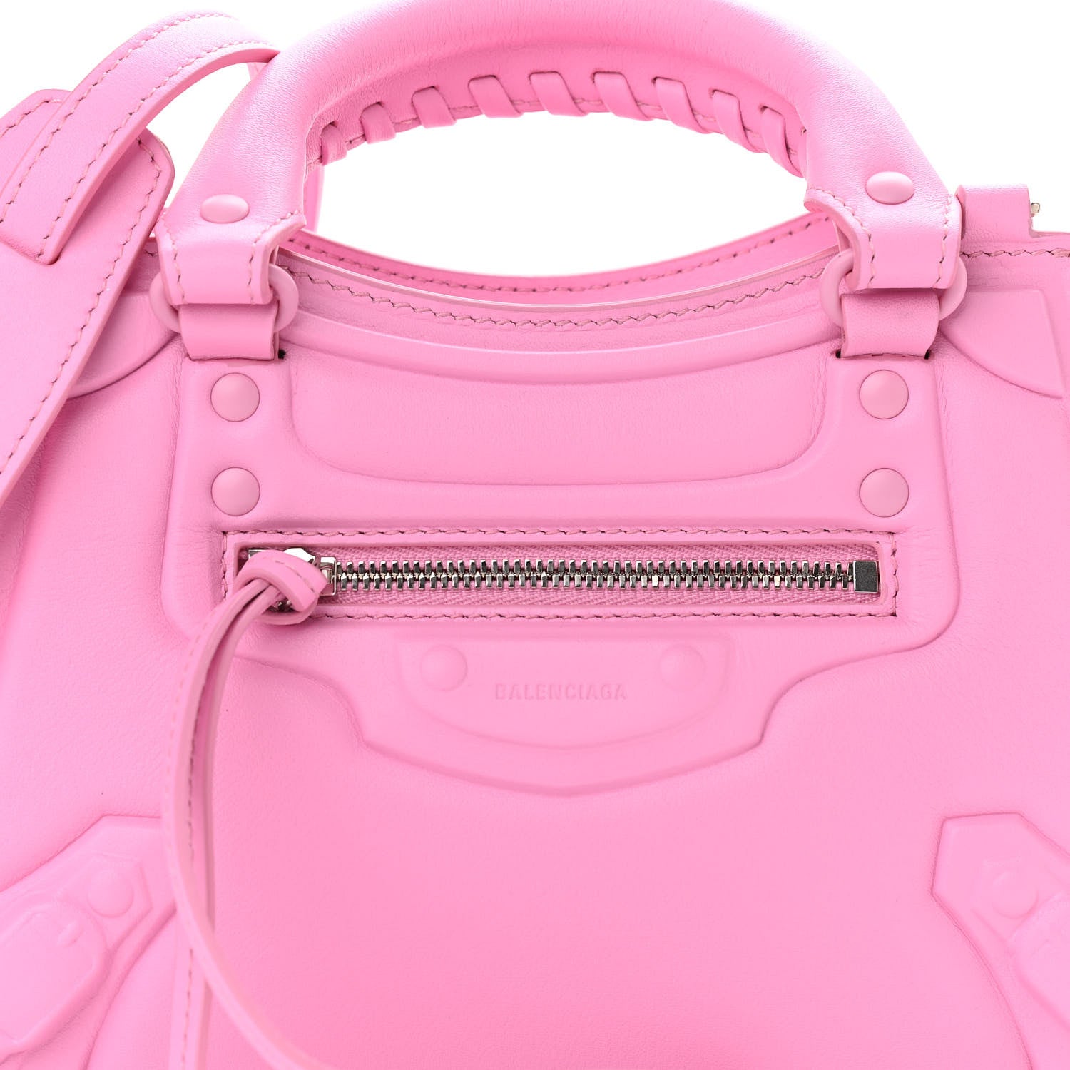 Balenciaga Cake Calfskin Tonal Hardware Mini Neo Classic City Rose 9 of 9
