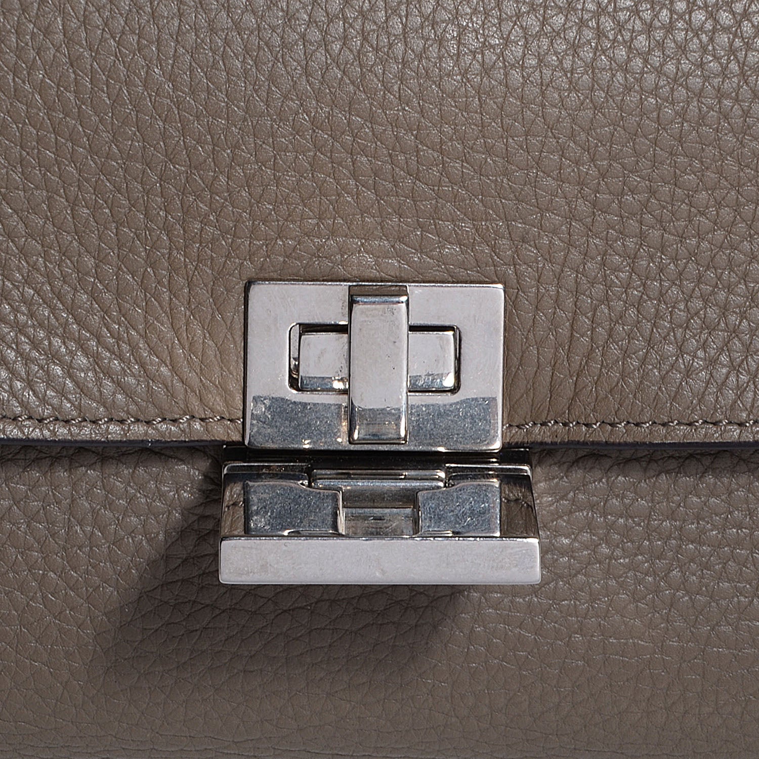 Celine Drummed Calfskin Suede Medium Trapeze Taupe 9 of 9