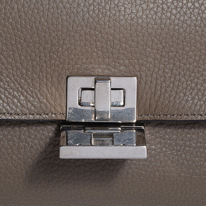 Celine Drummed Calfskin Suede Medium Trapeze Taupe 9 of 9
