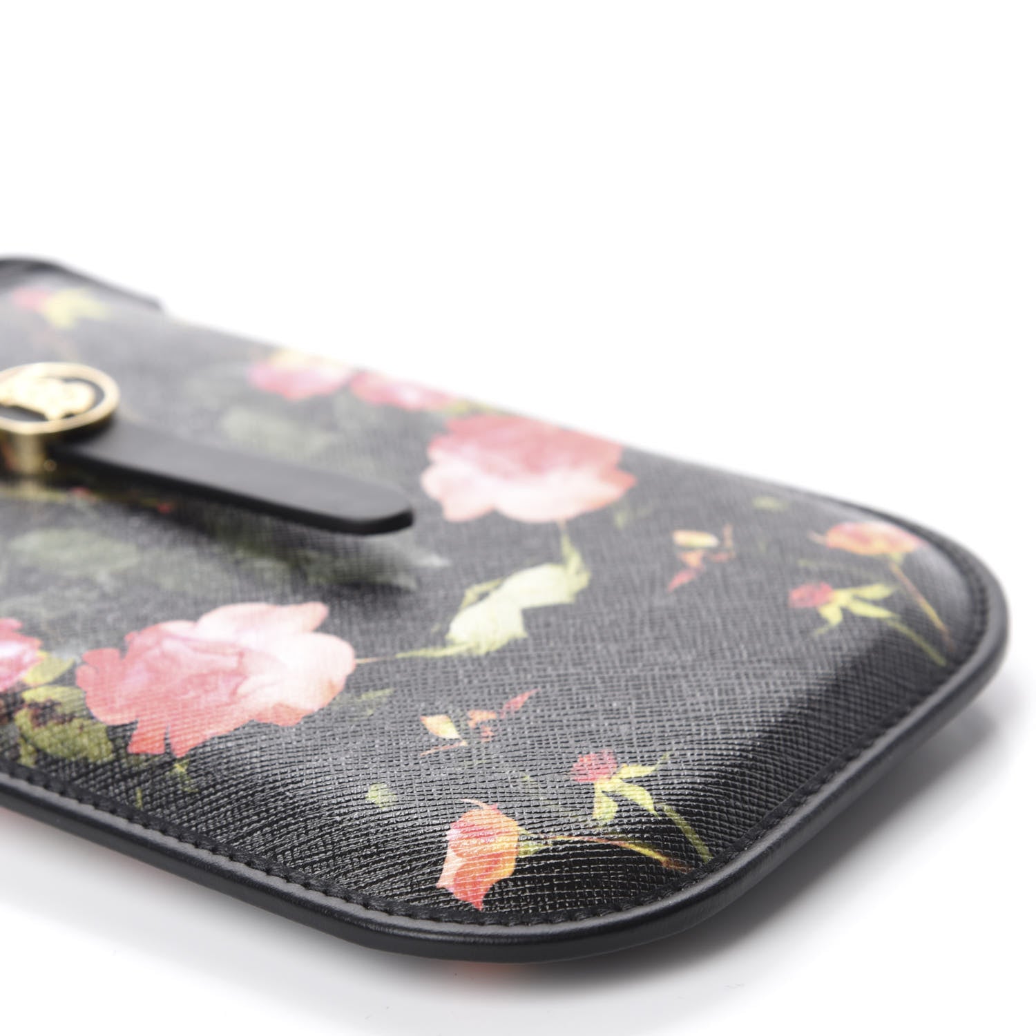 Burberry E-Canvas Rose Print Anne Phone Case With Strap Black 6 of 9