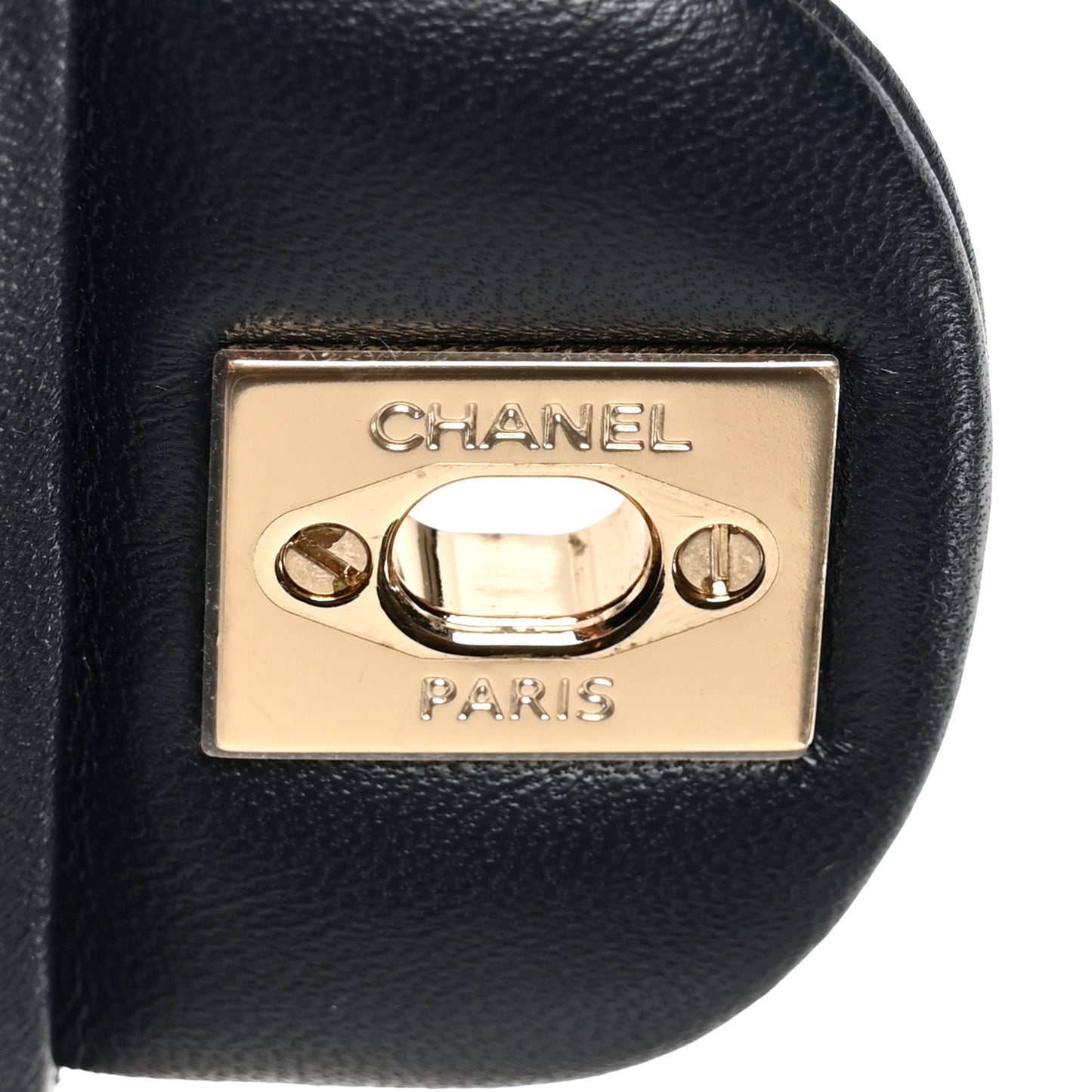 Lambskin Quilted Small Double Flap Navy