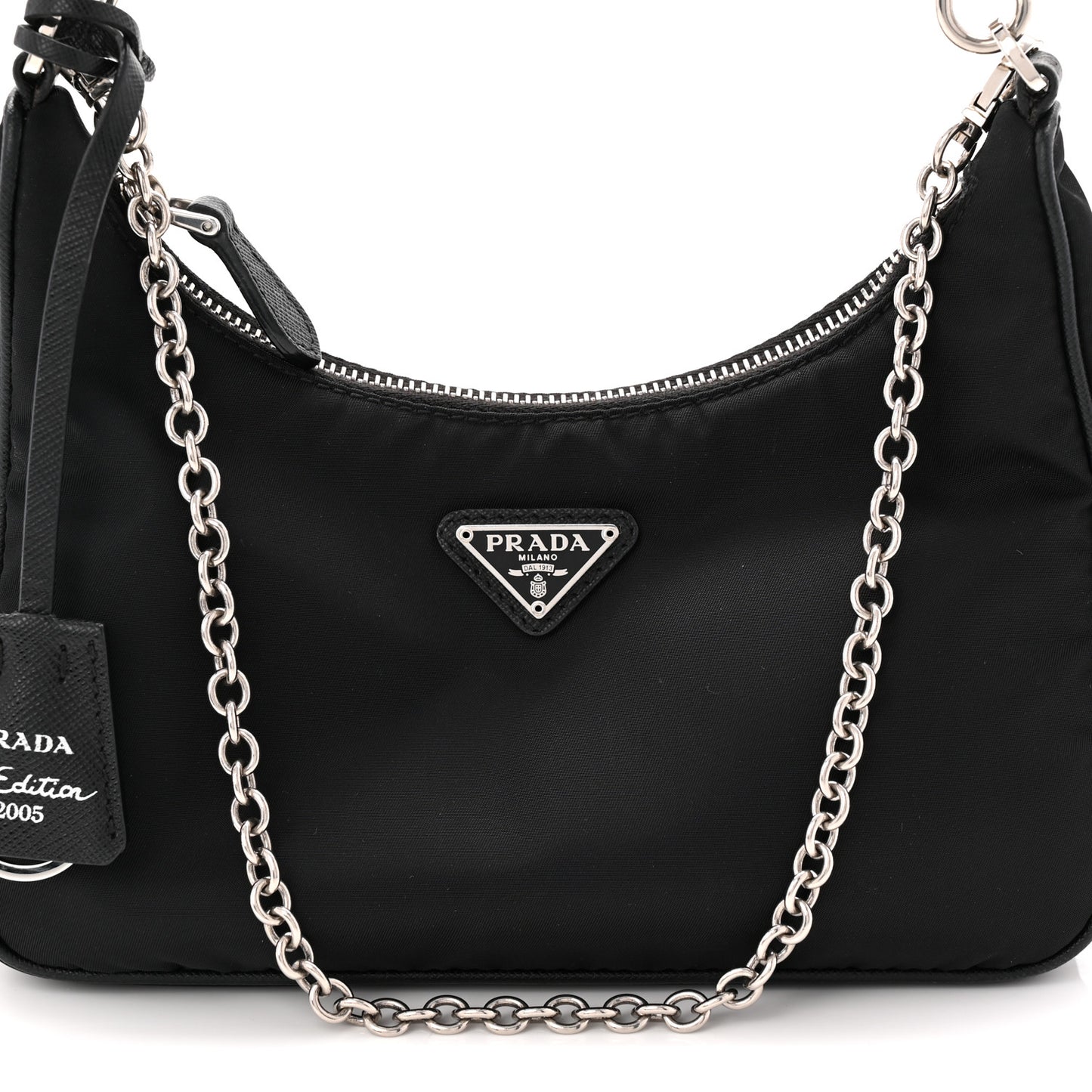 Re-Nylon Saffiano Re-Edition 2005 Shoulder Bag Black