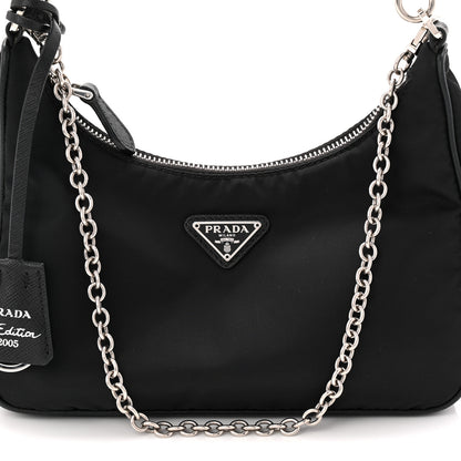 Prada Re-Nylon Saffiano Re-Edition 2005 Shoulder Bag Black 9 of 11