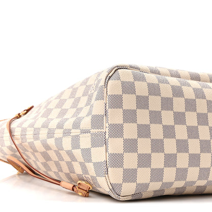 Louis Vuitton Damier Azur Neo Neverfull MM Rose Ballerine 7 of 8