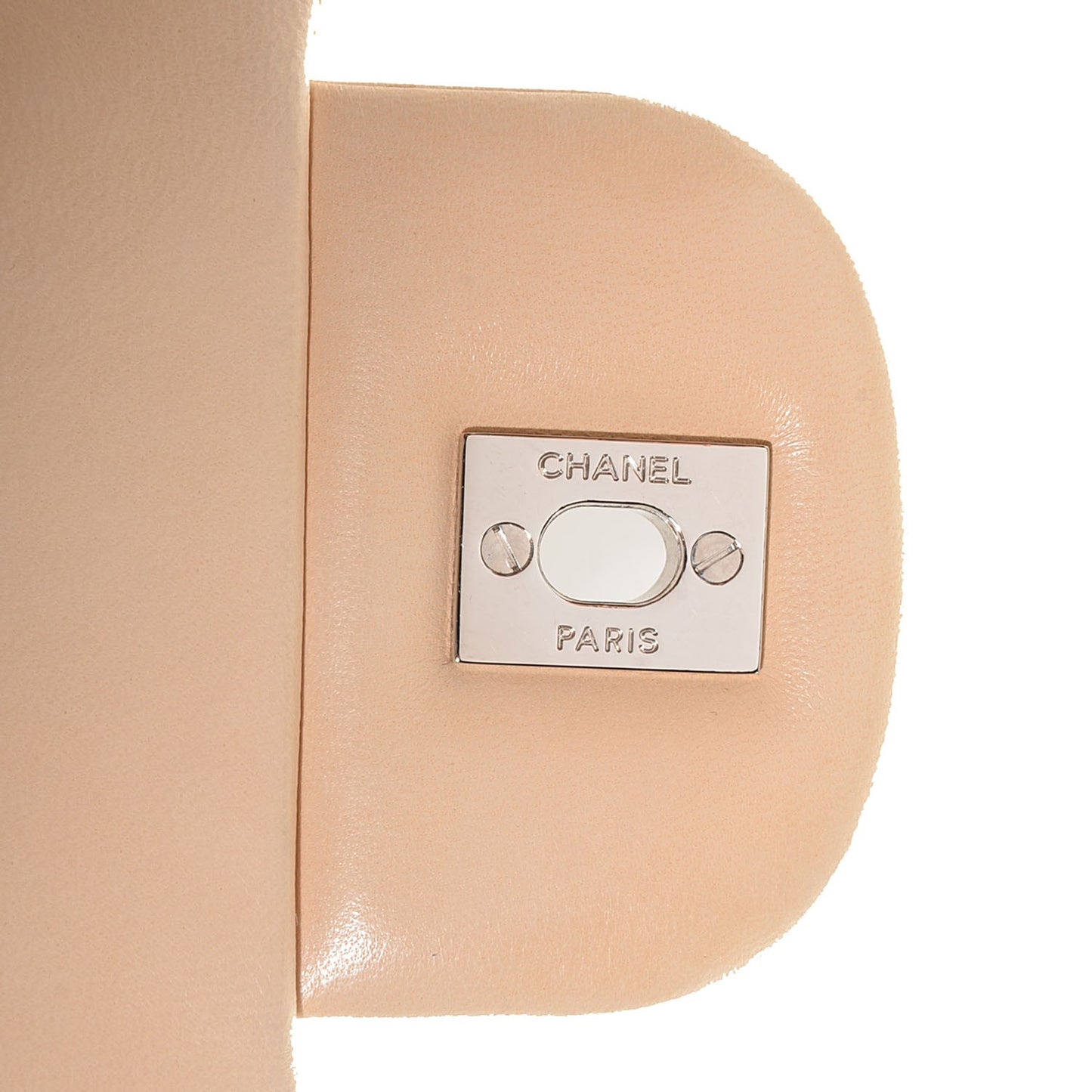 Lambskin Quilted Jumbo Single Flap Beige Clair