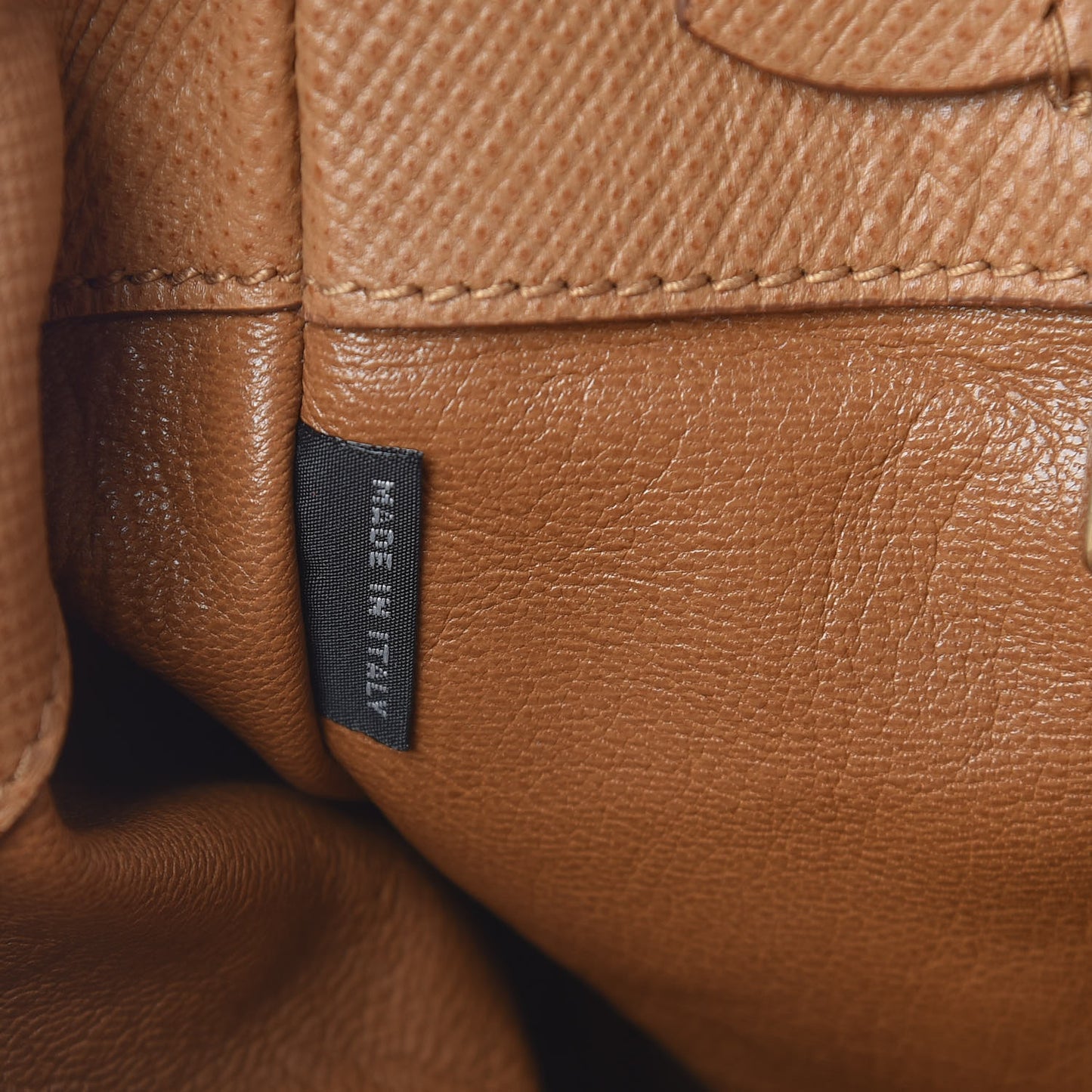 Saffiano Cuir Top Handle Dome Tote Caramel
