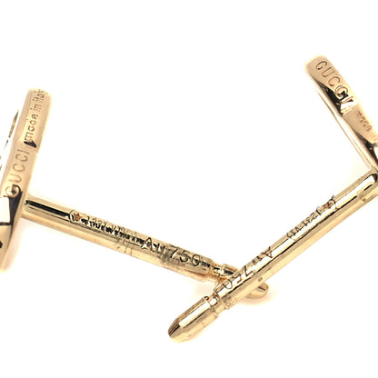 Gucci 18K Yellow Gold GG Tissue Stud Earrings 3 of 6