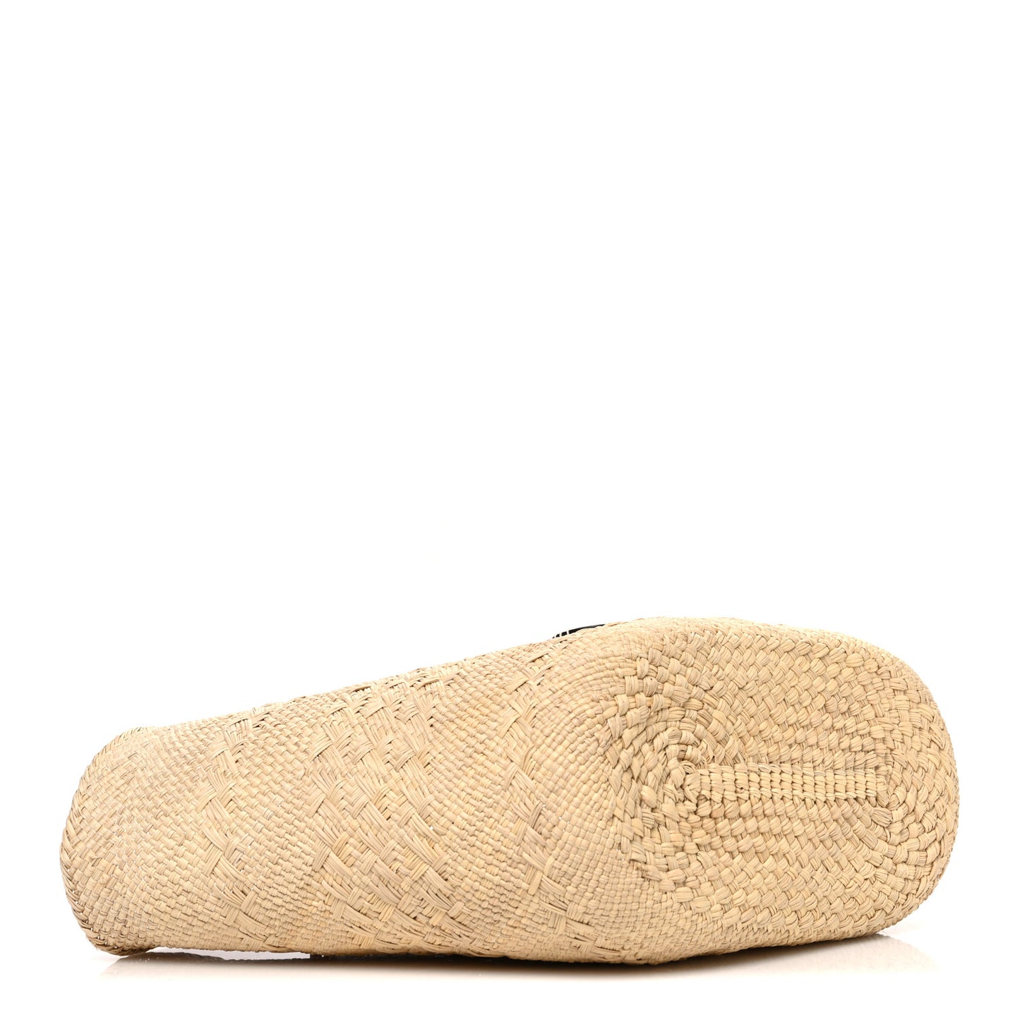 Calfskin Raffia Medium Anagram Basket Tote Bag Natural Tan