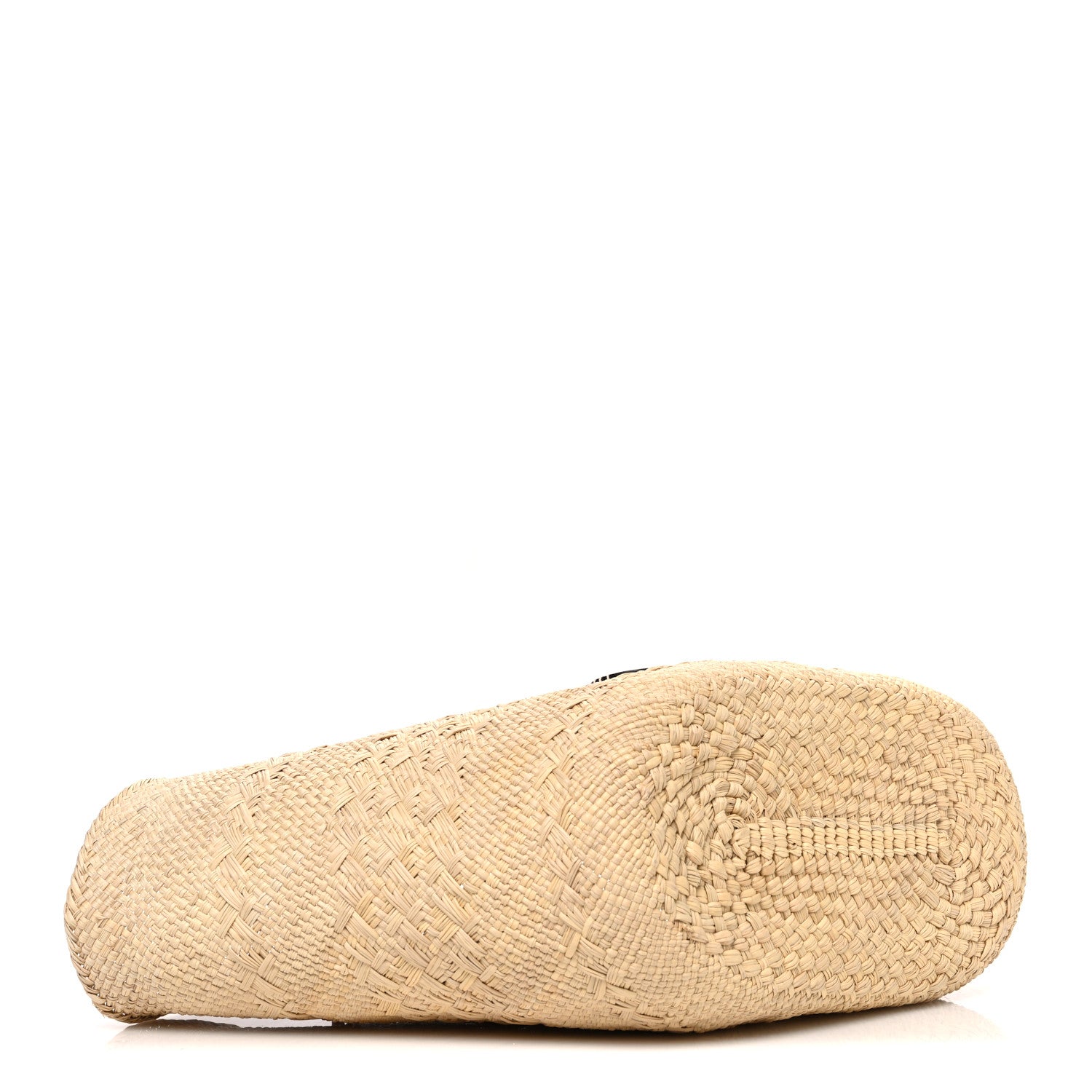 Loewe Calfskin Raffia Medium Anagram Basket Tote Bag Natural Tan 3 of 9