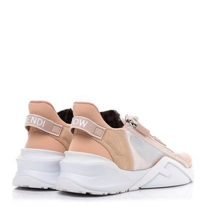 Fendi Nylon Suede Transparent Fendi Flow Low Top Sneakers 37 Light Rose 4 of 11