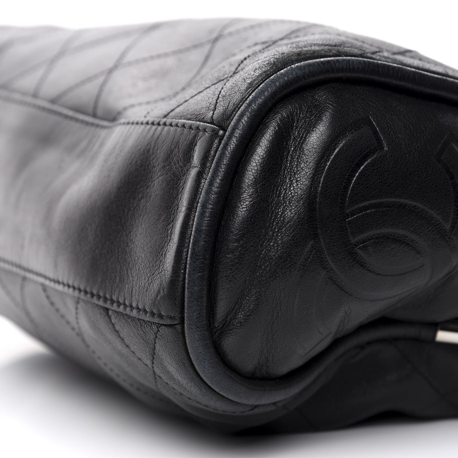 Chanel Lambskin Stitched Medium Ultimate Soft Tote Black 5 of 8