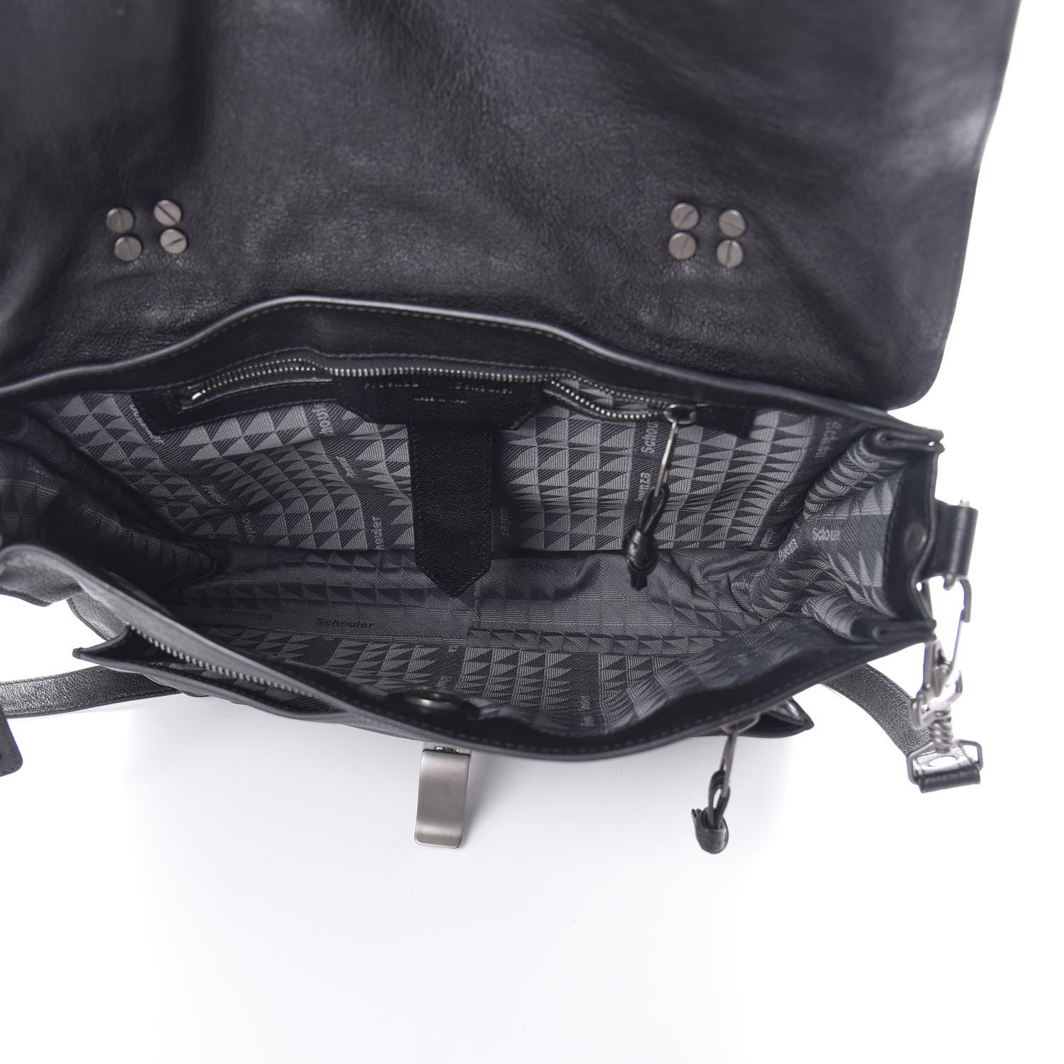 Proenza Schouler Lambskin Medium PS1 Satchel Black 5 of 9