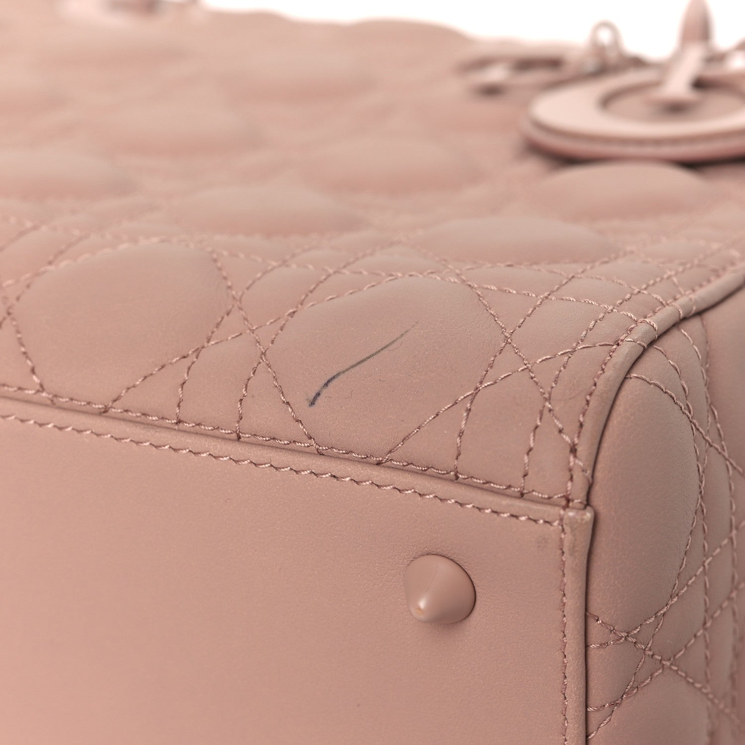 Christian Dior Ultra Matte Calfskin Cannage Medium Lady Dior Beige 10 of 11