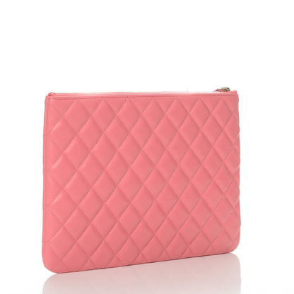 Chanel Lambskin Quilted Medium Casino Beauty CC Cosmetic Case Fuchsia 3 of 7