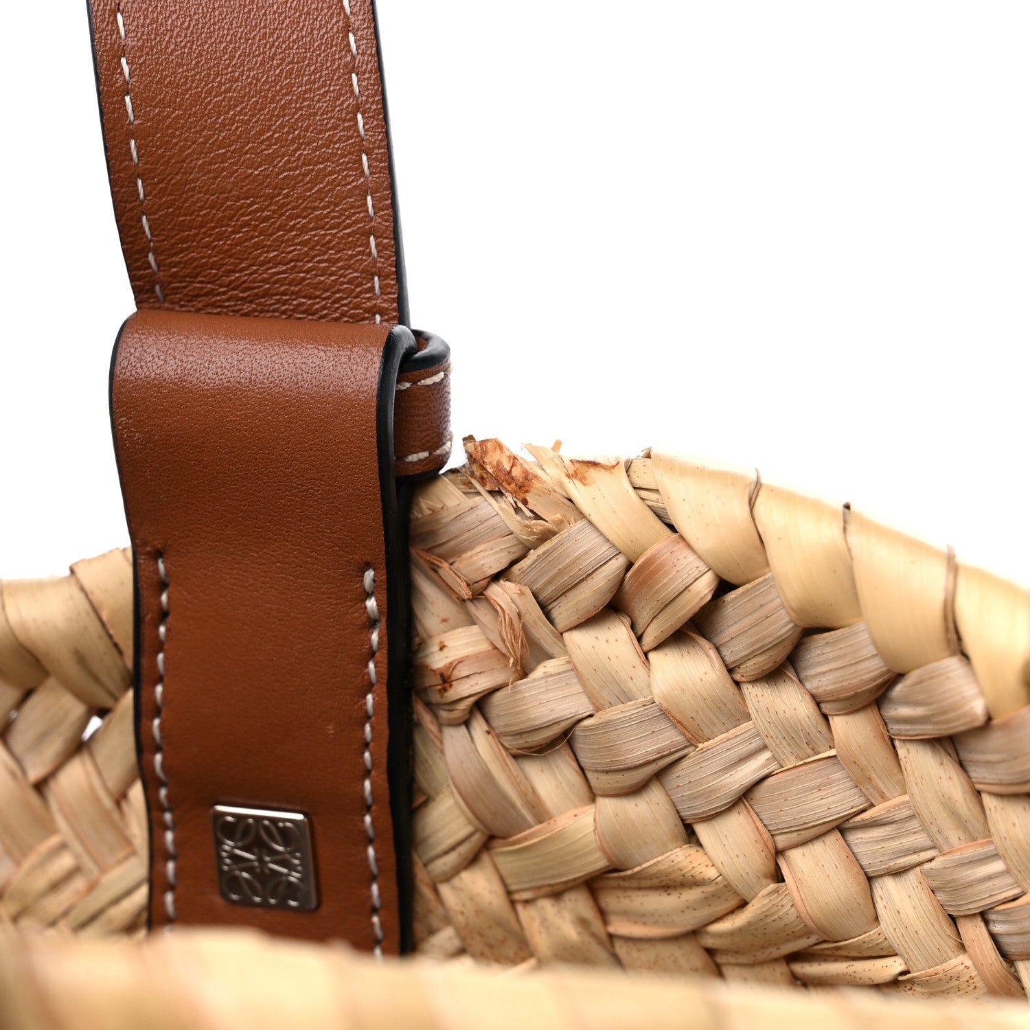 Loewe Raffia Small Basket Tote Bag Natural Tan 9 of 9