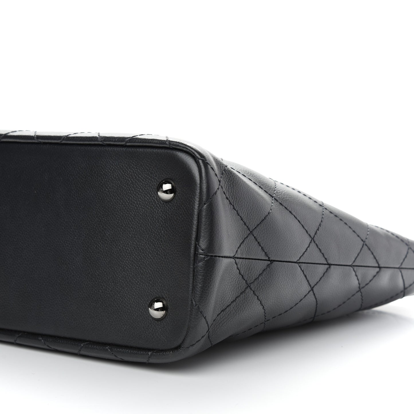 Grained Calfskin Shopping Fever Tote Black
