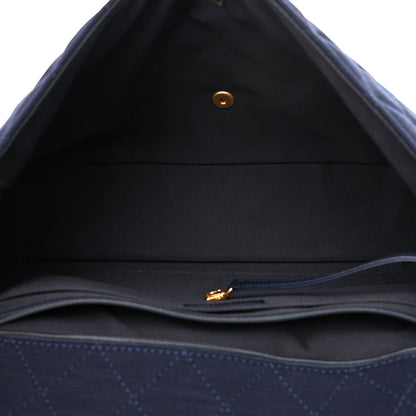Chanel Jersey Quilted XL Jumbo Flap Navy 5 of 10