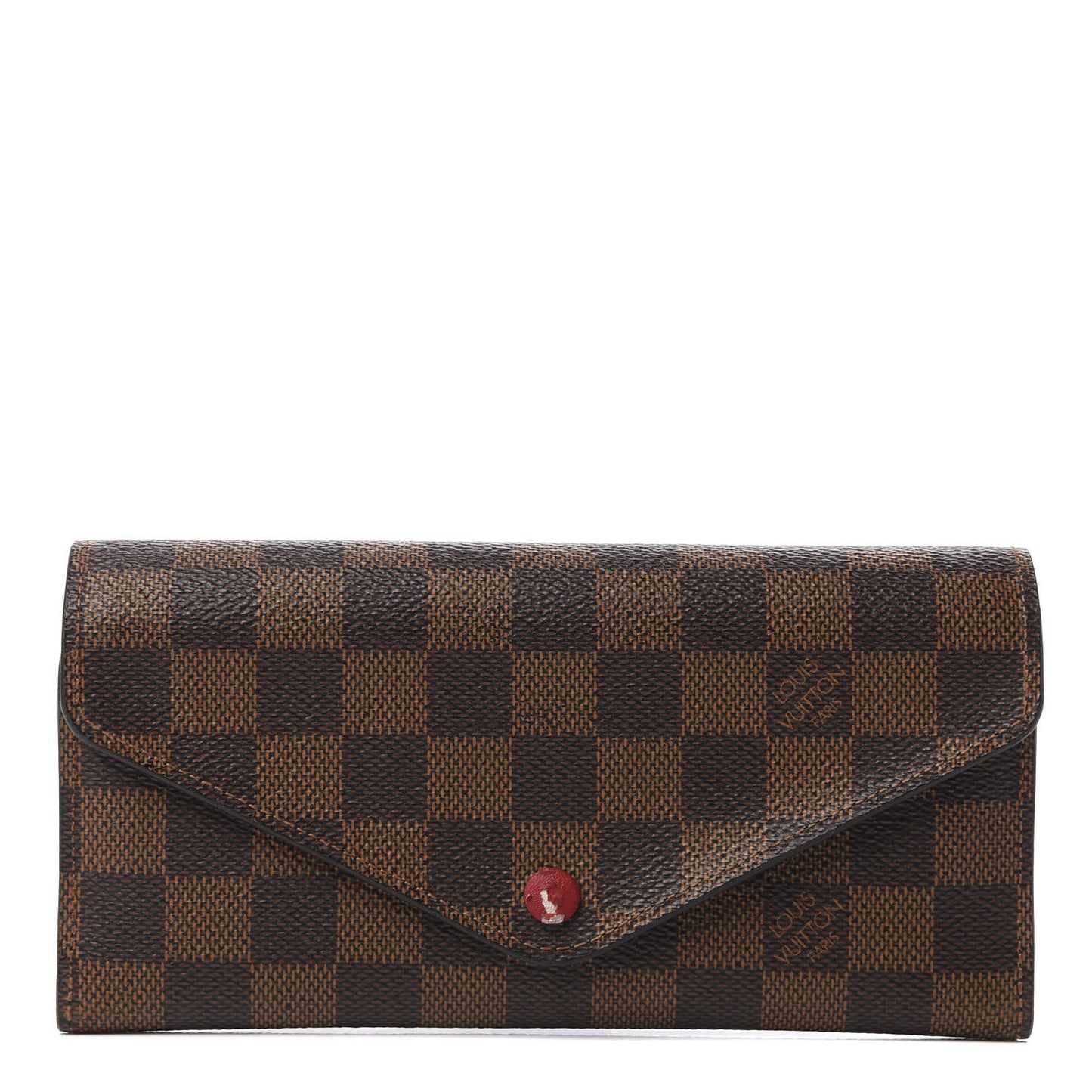 Damier Ebene Josephine Wallet Red