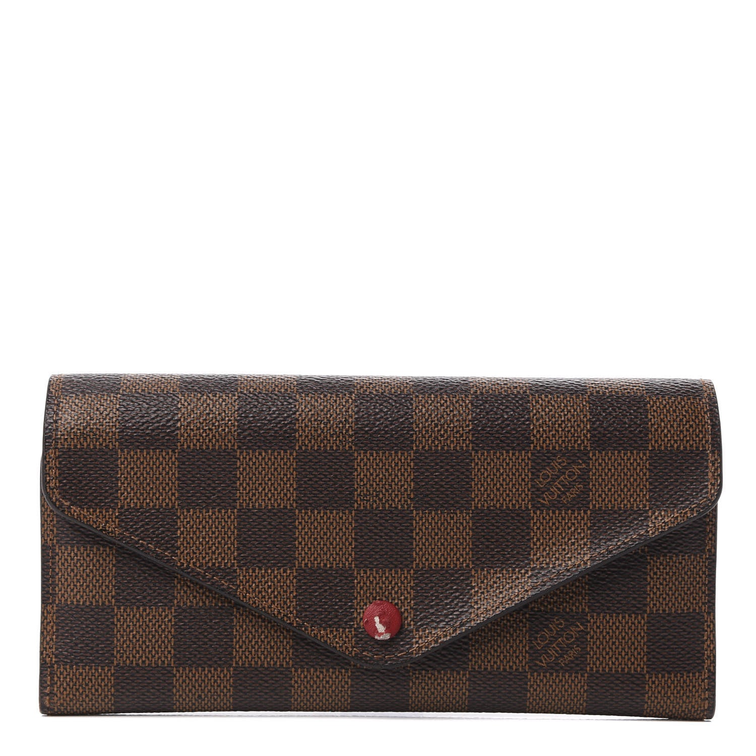 Louis Vuitton Damier Ebene Josephine Wallet Red 1 of 12